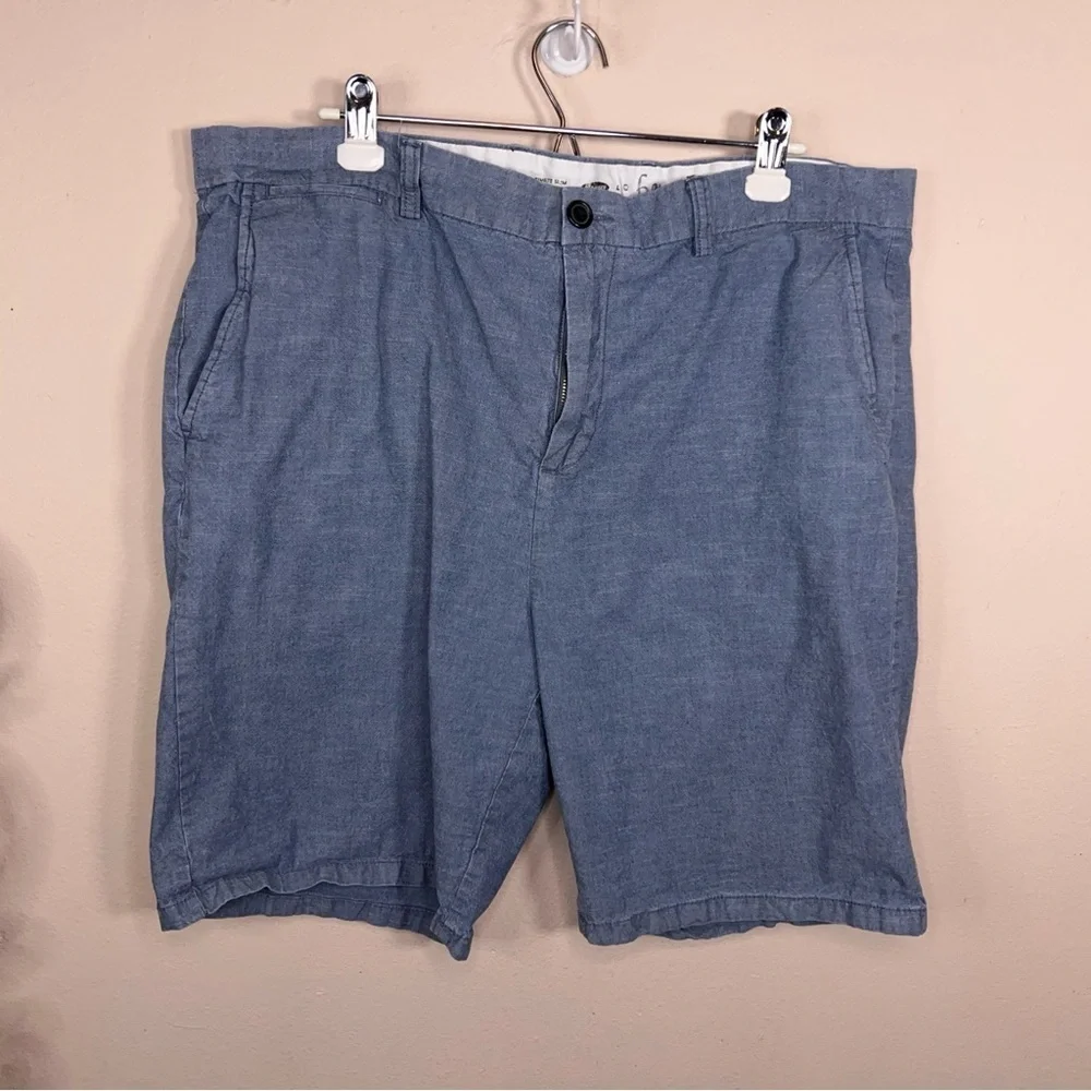 Size 40 Waist Old Navy Mens Blue Shorts Ultimate Slim Cotton Blend Casual